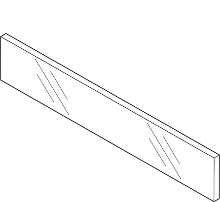 BLUM ZE7V1082G LEGRABOX element dekoracyjny - przód, wysokość C (70 mm), szer. korpusu KB=1200 mm (18/19 mm), szkło przezroczyste, do LEGRABOX pure /free PRZEJRZYSTE