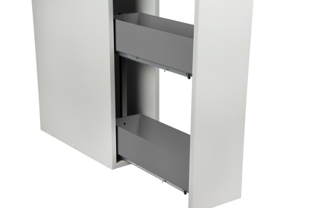 SMARTT KOSZ CARGO DO SZAFKI 20 CICHY DOMYK PEŁNE DNO WYSUW 2 POZIOMY PROWADNICE BLUM LEWY ANTRACYT