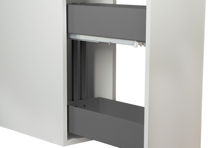 SMARTT KOSZ CARGO DO SZAFKI 25 CICHY DOMYK PEŁNE DNO WYSUW 2 POZIOMY ANTRACYT