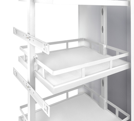 SMARTT KOSZ SPACE CARGO DO SZAFKI 20 PEŁNE DNO WYSUW DOCIĄG 157-187cm 5 PÓŁEK BIAŁY