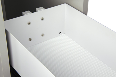 SMARTT KOSZ CARGO DO SZAFKI 25 CICHY DOMYK PEŁNE DNO WYSUW 2 POZIOMY PROWADNICE BLUM BIAŁY