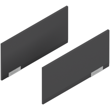 BLUM 24K8000 AVENTOS HKi zintegrowany, zestaw zaślepek, gładki, lewa+prawa CIEMNOSZARY