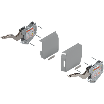 BLUM 20K2B00T06 AVENTOS HK-S do małych frontów uchylnych, siłownik (Zestaw), współczynnik mocy=220-500 przy 2 szt., do TIP-ON JASNOSZARY