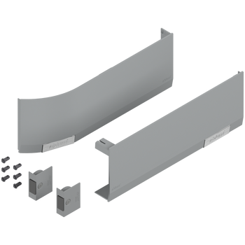 BLUM 23.8000 Zestaw zaślepek AVENTOS HF/HS/HL top (włącznie z włącznik do nawiercania, kompl.), gładki, prawy+lewy, do SERVO-DRIVE JASNOSZARY
