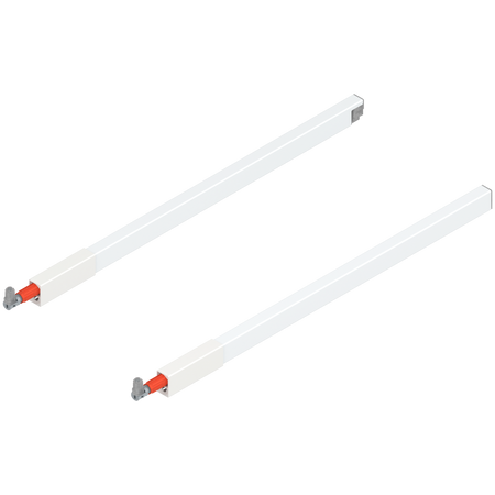 BLUM ZRG.437RSI Reling podłużny TANDEMBOX (górny), do szuflady z wysokim frontem, dł.=500 mm, lewy+prawy, do TANDEMBOX antaro BIAŁY