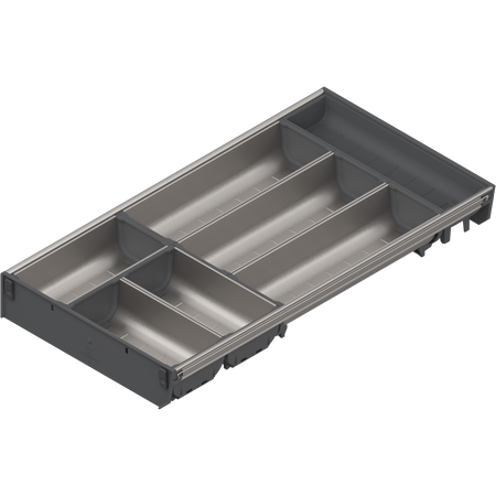 BLUM ZSI.550BI3 ORGA-LINE wkład z pojemnikami (częściowe wypełnienie), do szuflady standardowej TANDEMBOX, dł. NL=550 mm, szer. korpusu KB=800 mm, szer.=280 mm INOX