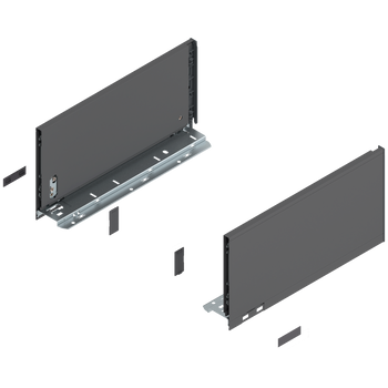 BLUM 770C3502S Bok szuflady LEGRABOX, wysokość C (177 mm), dł.=350 mm, lewy+prawy, do LEGRABOX pure ANTRACYT MAT