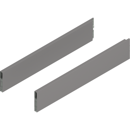 BLUM ZL4.550S.E MERIVOBOX BOXCAP, dł.=550 mm, wysokość E, lewy+prawy, SZARY INDIUM MAT