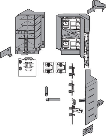 BLUM Z33C00E0A6 SYNCROMOTION Zestaw, Wysokość C BIAŁY