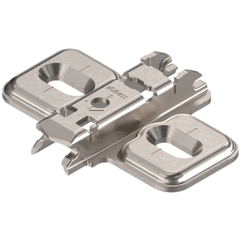 BLUM 173L6100 CLIP prowadnik, krzyżakowy, 0 mm, Stal, Wkręty, RW: otwór podłużny