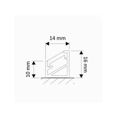 Design Light Zaślepka do profilu TRI-LINE MINI PRAWA SZARA