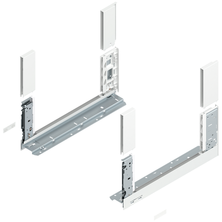 BLUM 780C4002S Bok szuflady LEGRABOX, wysokość C (177 mm), dł.=400 mm, lewy+prawy, do LEGRABOX free BIAŁY MAT