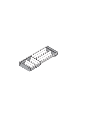 BLUM ZSI.500BI2N ORGA-LINE wkład z pojemnikami (częściowe wypełnienie), do szuflady standardowej TANDEMBOX, dł. NL=500 mm, szer.=192 mm INOX