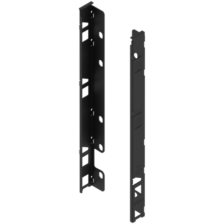 BLUM ZB7F000S Uchwyt drewnianej ścianki tylnej LEGRABOX, wys. F (257 mm), prawy+lewy CZARNY CARBON MAT