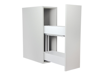 SMARTT KOSZ CARGO DO SZAFKI 25 CICHY DOMYK PEŁNE DNO WYSUW 2 POZIOMY PROWADNICE BLUM BIAŁY