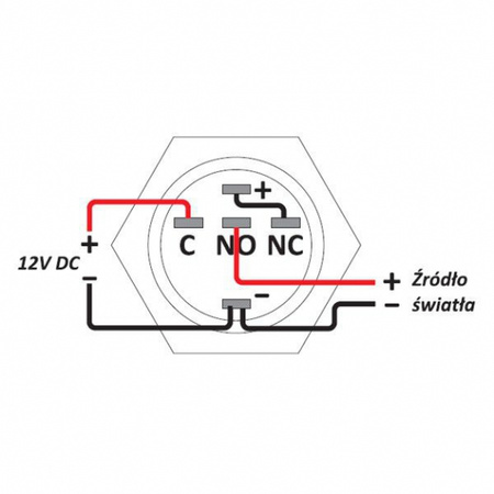 Design Light WYŁĄCZNIK wandaloodporny 19mm LED