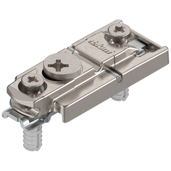 BLUM 177H5400E CLIP prowadnik, prosty, 0 mm, Cynk, z kołkiem rozporowym EXPANDO, RW: mimośród