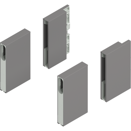 BLUM ZL4M00808 MERIVOBOX BOXCOVER, wysokość E, przedni+tylny, lewa+prawa, SZARY INDIUM MAT