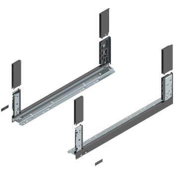 BLUM 780C6502S Bok szuflady LEGRABOX, wysokość C (177 mm), dł.=650 mm, lewy+prawy, do LEGRABOX free ANTRACYT MAT