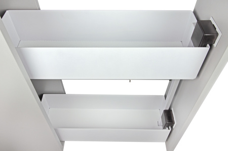 SMARTT KOSZ CARGO DO SZAFKI 20 CICHY DOMYK PEŁNE DNO WYSUW 2 POZIOMY PROWADNICE BLUM LEWY BIAŁY