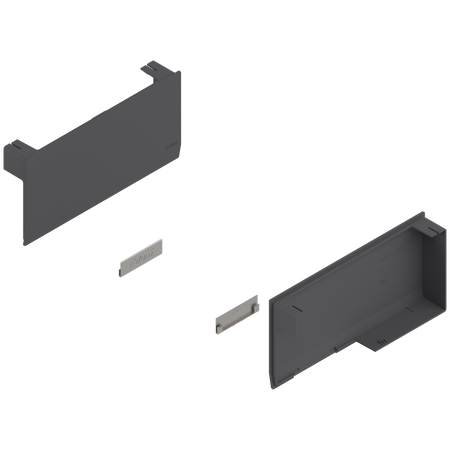 BLUM 22K8000 Front uchylny AVENTOS HK top, zestaw zaślepek, lewa/prawa CIEMNOSZARY