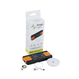 Design Light UFO zestaw - sterownik RF i wyłącznik ze ściemniaczem biały