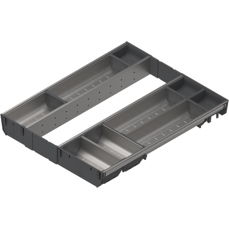 BLUM ZSI.50VEI7 ORGA-LINE wkład z pojemnikami (całkowite wypełnienie), do szuflady standardowej TANDEMBOX, dł. NL=550 mm, szer. korpusu KB=500 mm INOX