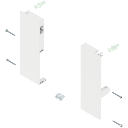 BLUM ZIF.76C0 Mocowanie frontu TANDEMBOX , wys. C, do szuflady wewnętrznej z pojedynczym relingiem, lewe+prawe, do TANDEMBOX antaro BIAŁY