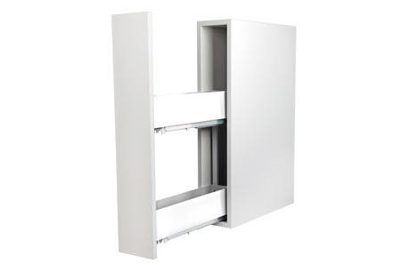 SMARTT KOSZ CARGO DO SZAFKI 15 CICHY DOMYK PEŁNE DNO WYSUW 2 POZIOMY PROWADNICE BLUM PRAWY BIAŁY