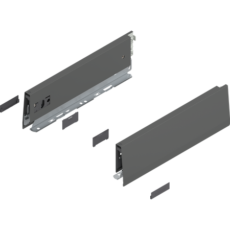 BLUM 470M3002S Bok MERIVOBOX, wysokość M (91 mm), dł.=300 mm, lewy+prawy, ANTRACYT MAT