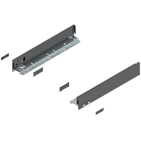 BLUM LEGRABOX 770N4002 Bok szuflady LEGRABOX, wysokość N (66.5 mm), dł.=400 mm, lewy+prawy, do LEGRABOX pure ANTRACYT MAT