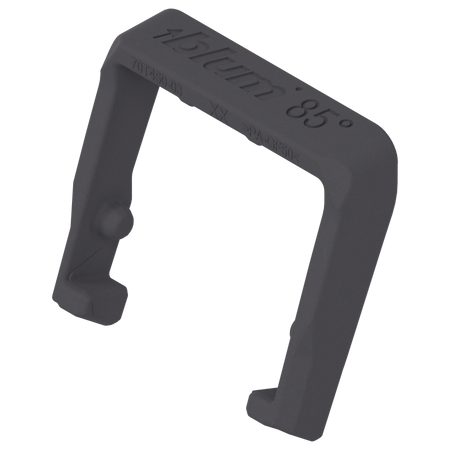 BLUM 70T4503 85° Ogranicznik kąta otwarcia do zawiasu do cienkich drzwi, CIEMNOSZARY