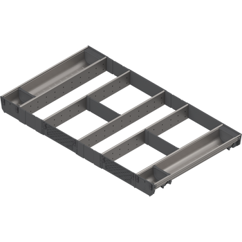 BLUM ZSI.90VUI6 ORGA-LINE wkład kombi (całkowite wypełnienie), do szuflady standardowej TANDEMBOX, dł. NL=500 mm, szer. korpusu KB=900 mm INOX