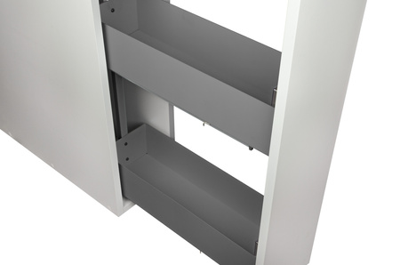 SMARTT KOSZ CARGO DO SZAFKI 20 CICHY DOMYK PEŁNE DNO WYSUW 2 POZIOMY LEWY ANTRACYT