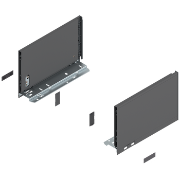 BLUM 770C2702 Bok szuflady LEGRABOX, wys. C (177,0 mm), dł.=270 mm, lewy+prawy, do LEGRABOX pure ANTRACYT MAT