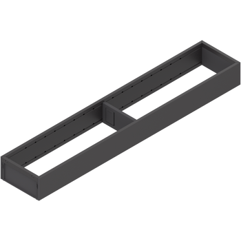 BLUM ZC7S650RS1 AMBIA-LINE ramki do szuflady standardowej, do LEGRABOX/MERIVOBOX, stal, dł.=650 mm, szerokość=100 mm CZARNY MAT