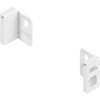 BLUM ZB4N000S Uchwyt drewnianej ścianki tylnej MERIVOBOX, wys. N (82,5 mm), prawy+lewy, JEDWABIŚCIE BIAŁY MAT
