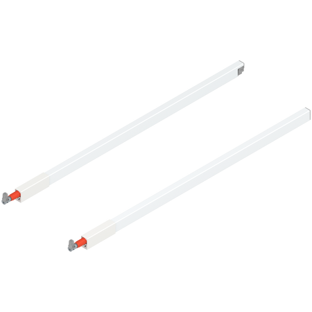 BLUM ZRG.587RSI Reling podłużny TANDEMBOX (górny), do szuflady z wysokim frontem, dł.=650 mm, lewy+prawy, do TANDEMBOX antaro BIAŁY