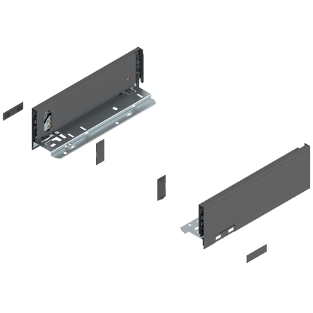 BLUM 770M2702S Bok szuflady LEGRABOX, wys. M (90,5 mm), dł.=270 mm, lewy+prawy ANTRACYT MAT