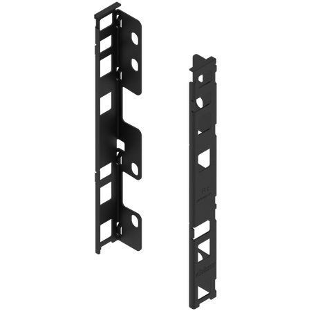 BLUM ZB7C000S Uchwyt drewnianej ścianki tylnej LEGRABOX, wys. C (193 mm), prawy+lewy CZARNY CARBON MAT