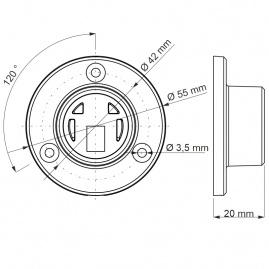 Design Light Uchwyt do profilu RELING, kolor czarny