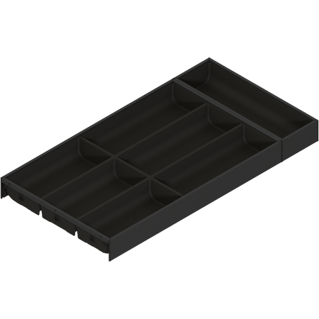 blum ZC7S600BS3 AMBIA-LINE Wkład na sztućce do szuflady standardowej, do LEGRABOX/MERIVOBOX, tworzywo sztuczne/stal, 7 przegródka na sztućce, dł.=600 mm, szerokość=300 mm CZARNY MAT