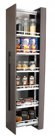 SMARTT KOSZ SPACE CARGO DO SZAFKI 30 PEŁNE DNO WYSUW DOCIĄG 157-187cm 5 PÓŁEK BIAŁY