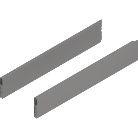 BLUM ZL4.600S.E MERIVOBOX BOXCAP, dł.=600 mm, wysokość E, lewy+prawy, SZARY INDIUM MAT