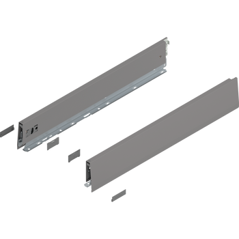 BLUM 470M5502S Bok MERIVOBOX, wysokość M (91 mm), dł.=550 mm, lewy+prawy, SZARY INDIUM MAT