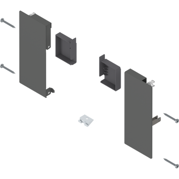 BLUM ZI4.1KS1 Mocowanie frontu MERIVOBOX, do szuflady wewnętrznej, lewe+prawe, ANTRACYT MAT