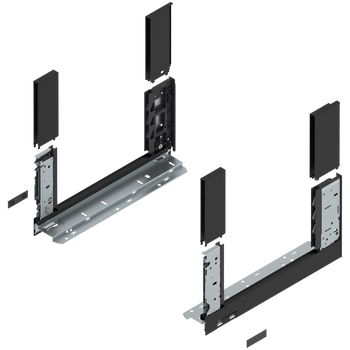 BLUM 780C3502S Bok szuflady LEGRABOX, wysokość C (177 mm), dł.=350 mm, lewy+prawy, do LEGRABOX free CZARNY MAT