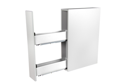 SMARTT KOSZ CARGO DO SZAFKI 15 CICHY DOMYK PEŁNE DNO WYSUW 2 POZIOMY PROWADNICE BLUM PRAWY BIAŁY