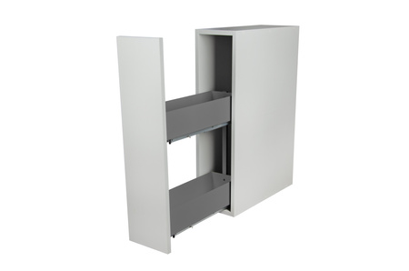 SMARTT KOSZ CARGO DO SZAFKI 20 CICHY DOMYK PEŁNE DNO WYSUW 2 POZIOMY  PRAWY ANTRACYT