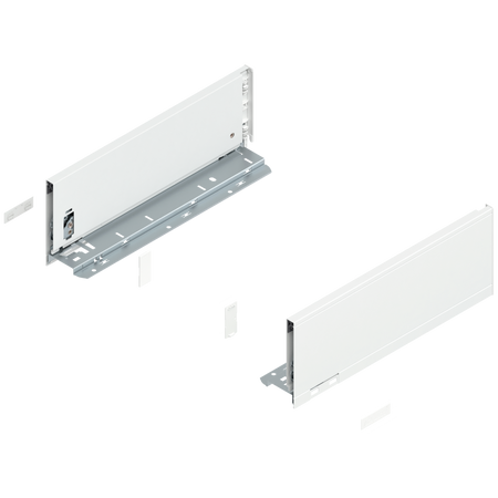 BLUM 770K3502S Bok szuflady LEGRABOX, wysokość K (128.5 mm), dł.=350 mm, lewy+prawy, do LEGRABOX pure BIAŁY MAT